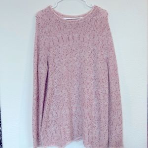 Elle Hem Sweater in Soft Pink